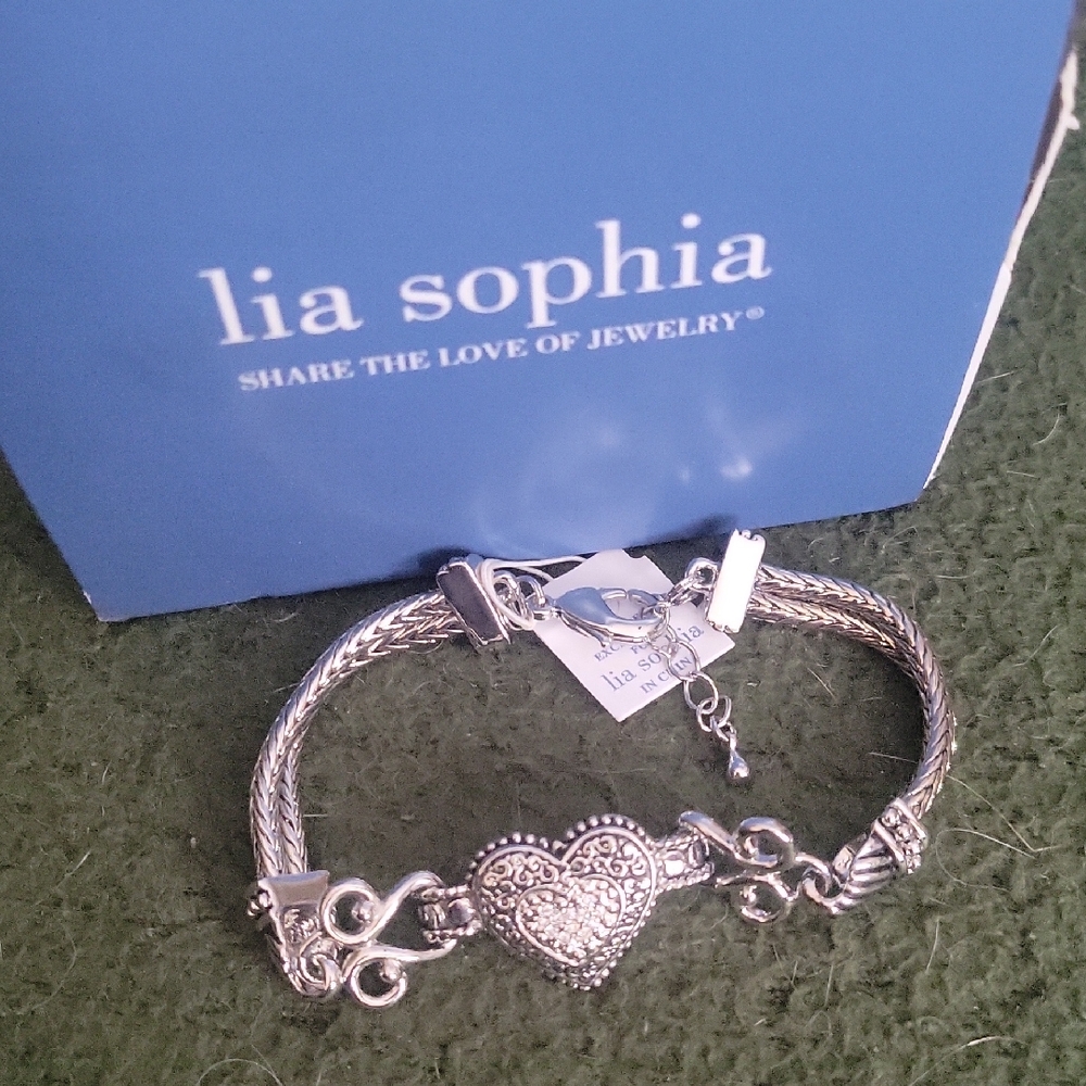 Lia Sophia Silver Heart Bracelet